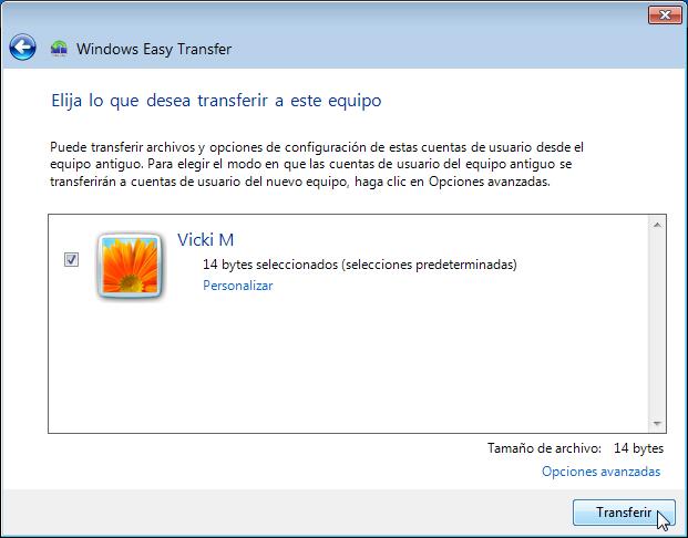 Seleccione el archivo Windows Easy Transfer y haga clic en Abrir.