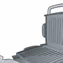 Securely attach top and bottom plates of the appliance using the grill plate release handles on each side of the plates (B and C). D E B C 2.