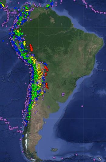 En la mayor parte del Perú, los terremotos revelan lo que se llama subducción de "losa plana".