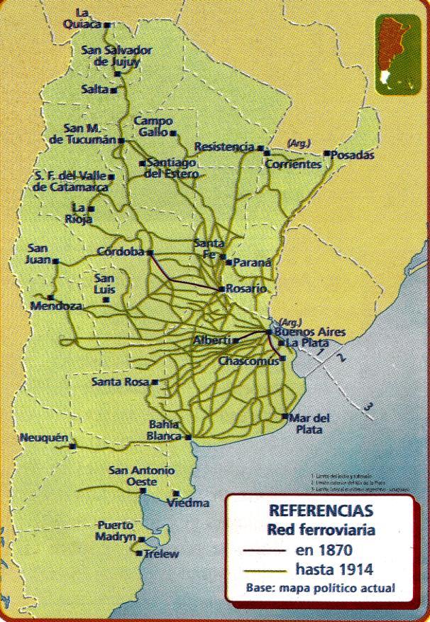 La Argentina hacia fines del siglo XIX y comienzos del siglo XX: la consolidación del Estado argentino y del modelo agroexportador Aunque en 1810 había comenzado un proceso que llevaría a la