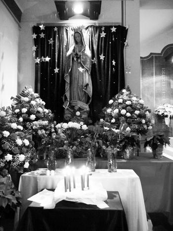 sábado 5:30 pm Holy Cross Guadalupe: Instrumento de la Encarnación Divina 7 de dic, domingo 6:00 pm Holy Cross La Oración: Consuelo de los Afligidos 8 de dic, lunes pm Holy Cross Con Guadalupe