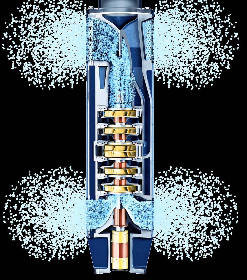 Bombas de motor sumergible Las bombas multietapa de flujo único o doble con motor sumergible ANDRITZ están diseñadas para transportar agua limpia, ligeramente contaminada y bruta