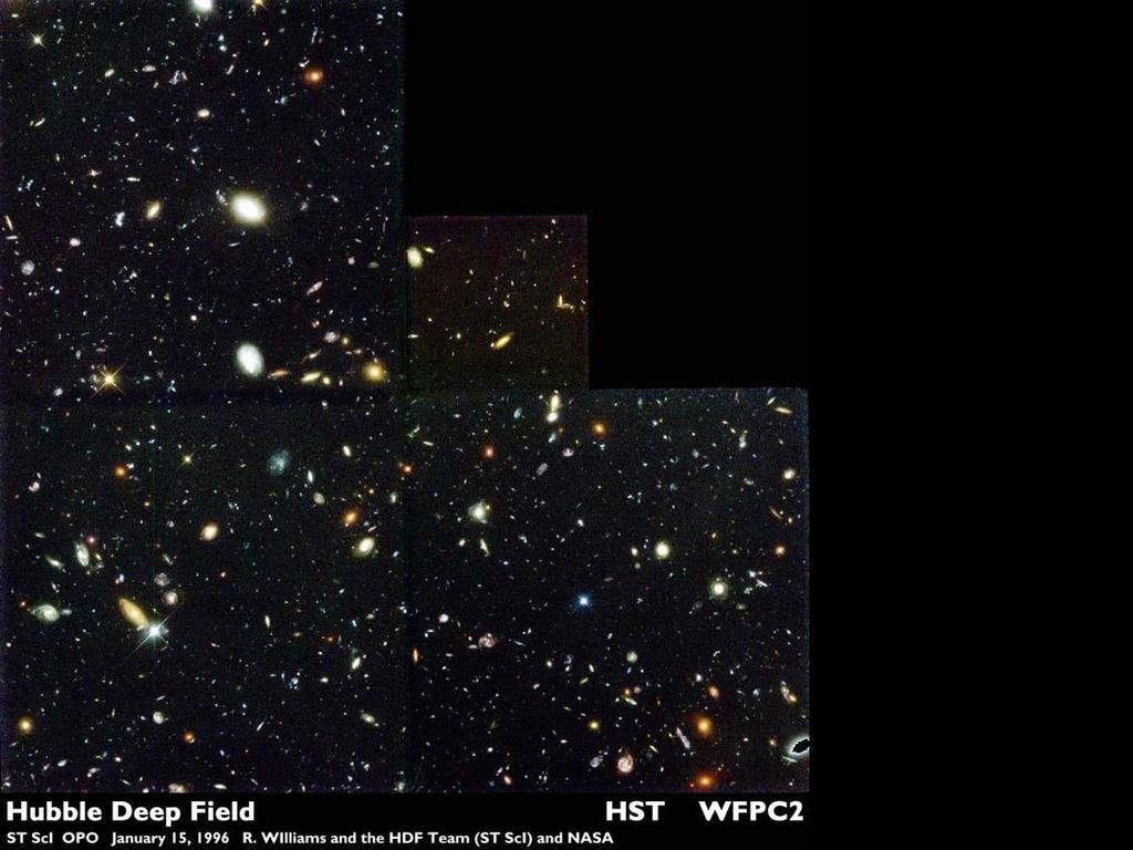 Origen y Evolución del Universo Hubble Deep Field Formación de