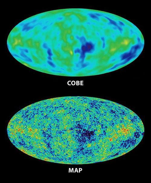 Comparación de los mapas elaborados cpn COBE y con WMAP Resultados del WMAP Las primeras estrellas se formaron 200 millones