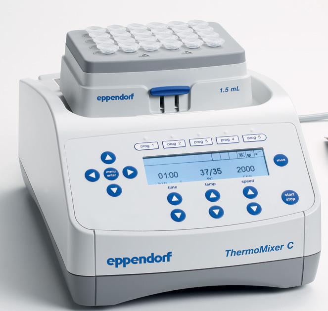 8 Instrumentos de mezcla y control de temperatura Eppendorf Eppendorf ThermoMixer C calentamiento, mezcla, enfriamiento Necesita todo a la vez?