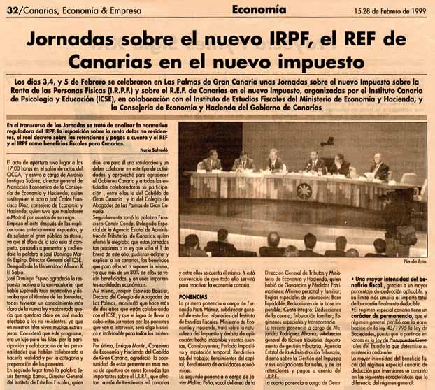Curso 1998 1999 Acto Inaugural en Gran Canaria. Participan: ͳͳd.