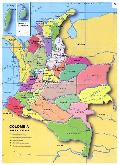 Mapa de Distribución de Capítulos Regionales de la SCG-Octubre de 2013 Regional 5 Caribe (B/quilla C/gena.