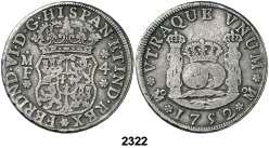 FERNANDO VI (1746-1759) F 2318 1749. Pamplona. 4 cornados. (Cal. tipo 134). 2,98 grs. Fecha perfecta. Rara. (MBC-). Est. 100................................................ 60, F 2319 1750. Madrid.