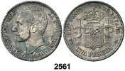 Alfonso XII. Manila. 10 centavos. (Cal. 98). 2,62 g. Bella. S/C-. Est. 100........ 60, 2551 1888/7*. Alfonso XII. Manila. 10 centavos. (Barrera falta). 2,51 g. Falsa de época en plata, muy curiosa.