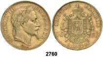 F 2757 FRANCIA 1848. II República. A (París). 20 francos. (Fr. 565) (Kr. 757). 6,42 g. AU. MBC. Est. 250................................................ 200, F 2758 1855. Napoleón III. A (París). 20 francos. (Fr. 573) (Kr.