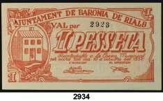25 céntimos. (T. 378b). EBC. Est. 25....................... 15, 2937 Baronia de Rialb. 10 céntimos. (T. 379a). MBC.