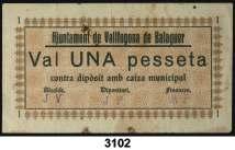 25, 50 céntimos (dos) y 1 peseta (dos). (T. 2996 a 3000).