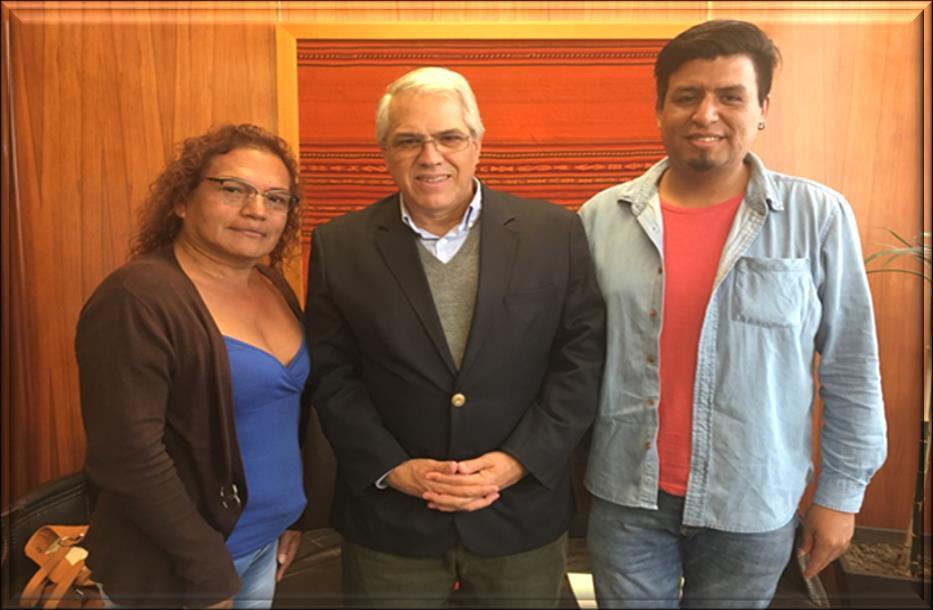 Miércoles, 30 de mayo del 2018 11:45 horas Reunión con Eduardo Juárez Villafuerte y Gabriela