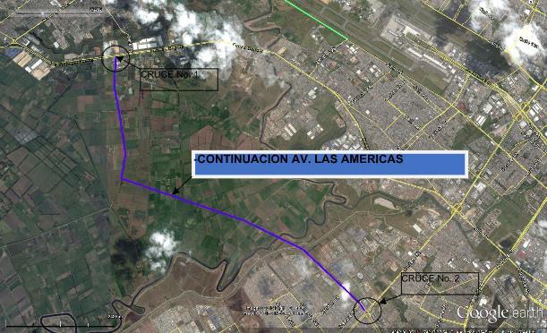 Construcción de vías alternas La continuación de la Av. de las Américas, descongestionaría en gran manera el tráfico de la Av.