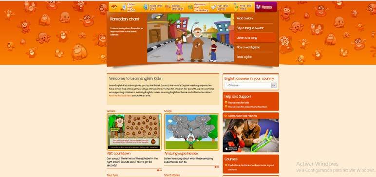 LEARN ENGLISH KIDS - BRITISH COUNCIL Esta web del British Council alberga una diversidad de juegos didácticos para practicar el inglés.