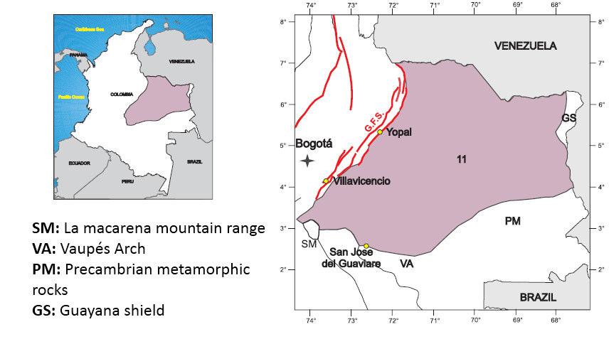 Figura 3: ubicación general del área de estudio. Modificado de (ANH, 2007). 2.1.Geología estructural 2.