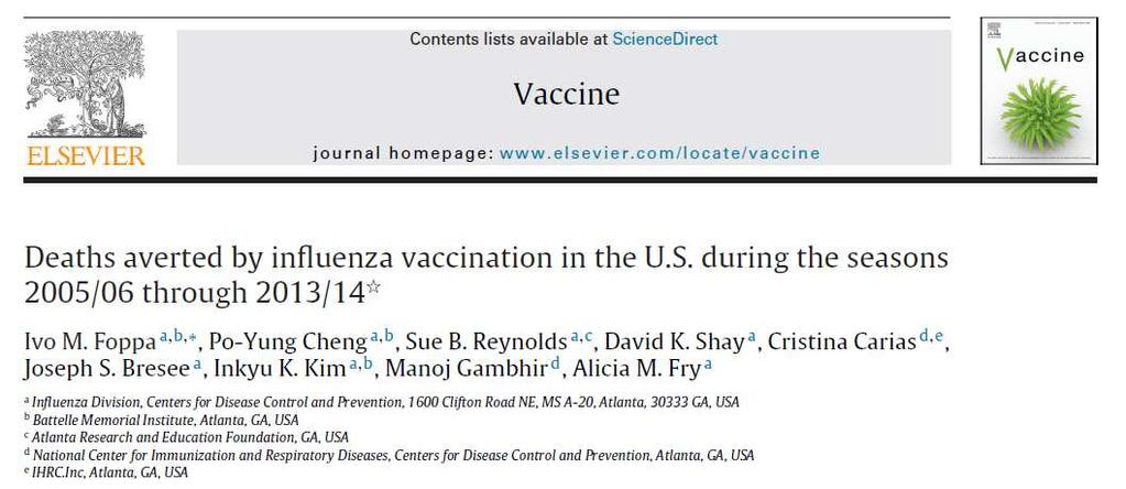 Conclusiones: El número de defunciones evitadas por la campaña de vacunación anual es considerable,