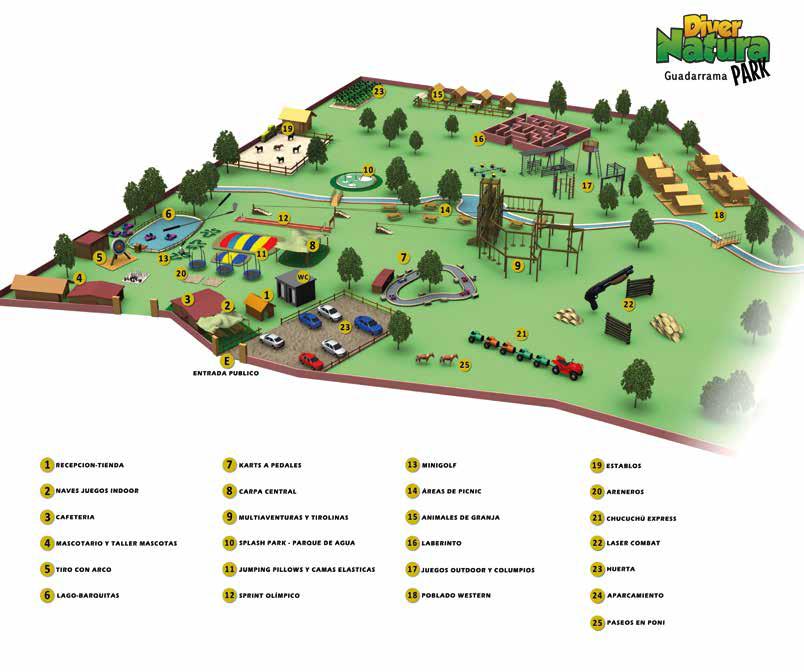GUADARRAMA DiverNatura Park responde a un concepto de ocio educativo, diversión, salud y deporte, dentro de un entorno de importante valor ambiental, que se pretende utilizar de modo abierto e