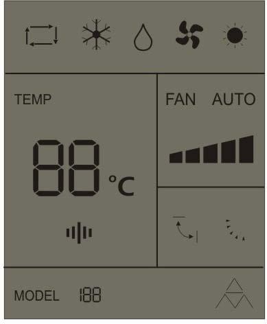 Pantalla simbólica El mando remoto por infrarrojos S111B dispone de una pantalla donde mediante símbolos se puede comprobar fácilmente el estado de la selección y del