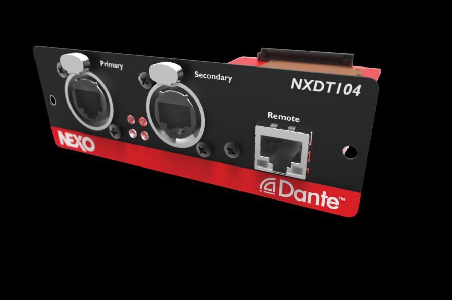 NXDT104 Tarjeta de red Dante TM 4 canales de