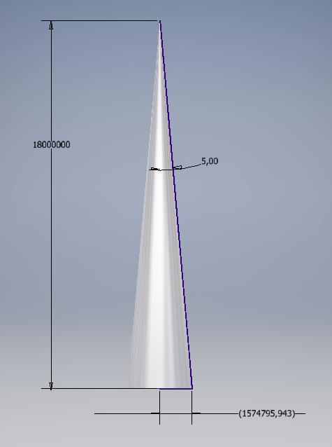 r = h tan 5 = 18000 tan 5 = 1574,8m (101) A = π r 2 = 7791094,06m 2 = 7,8km 2 (102) Figura 57: Dimensiones del volúmen de cobertura de Céfiro De aquí se obtiene que una sola aeronave puede cubrir un
