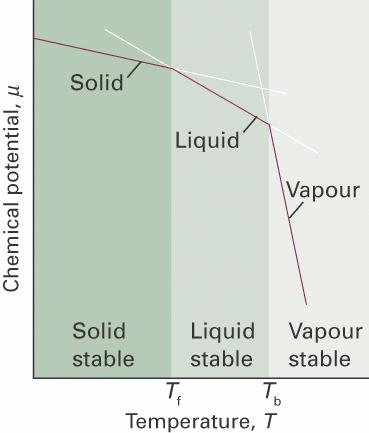 Clasificación de Ehrenfest de las transiciones de fase ransiciones de primer orden (fusión, vaporización) Dos pendientes definidas a ambos lados de la transición ransiciones de segundo orden