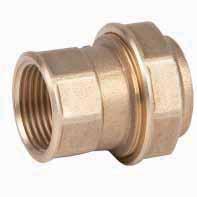 Forged brass UNE-EN 12165 Female gas threaded ends ISO 228/1. Genebre s designed RAC-GE air tight system for connection to pipe. Working temp.: -10 ºC to 90 ºC.