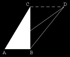 48. Los triángulos ABC y ABD son tales, que AB y DC son rectas paralelas, demuestra que sus áreas son