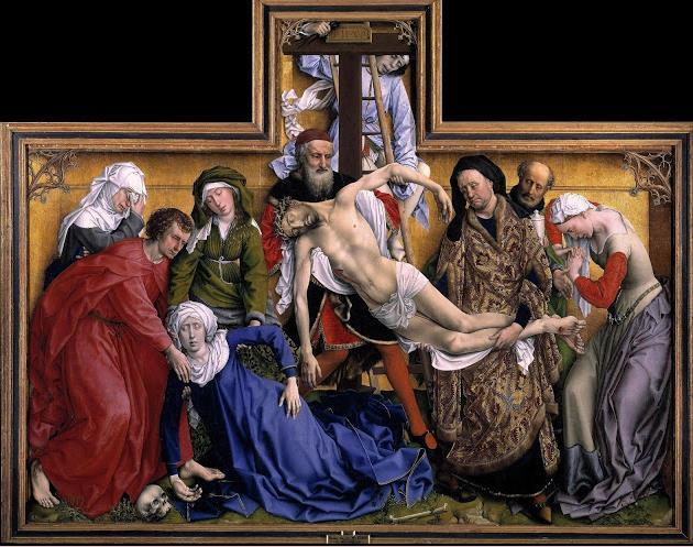 El Descendimiento de la Cruz, de Roger van der Weyden Cronologia:1435 Técnica: en óleo sobre tabla.