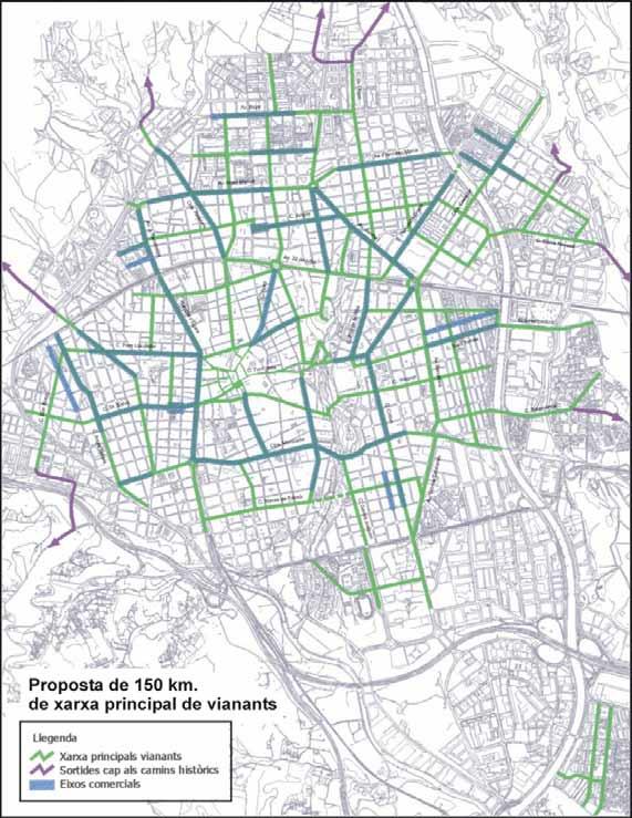 VIANANTS El PDM defineix una xarxa de 150 km de carrers que formen els