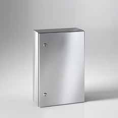 MURAL E COR Con puerta ciega o transparente Placa de montaje incluida Grado de protección: IP66, Nema 4X (puerta simple) - Nema 12 (doble puerta y puerta plexi), IK10.