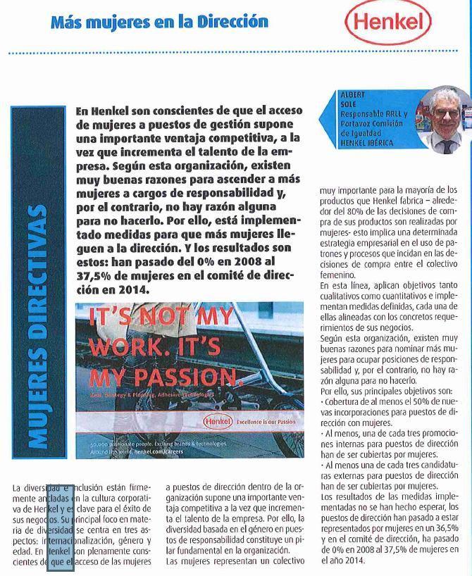 Redes de Igualdad en la Empresa Henkel Ibérica, S.