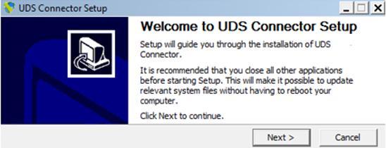 Instalación Plugin UDS: Windows Una vez descargado el Plugin para equipos Windows, lo ejecutamos para proceder a su instalación: Una vez instalado el Plugin UDS en el