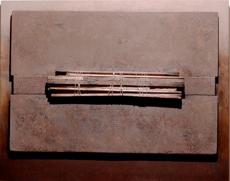 FRANCISCO FARRERAS en el Museo Salvador Victoria 688 A. Relieve de maderas. 2005. 80 x 100 cm.