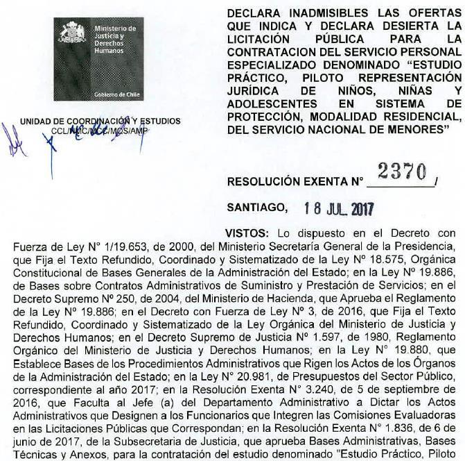 LQ17 Tres oferentes Francisco Estrada Vásquez Corporación Asociación Chilena Pro Naciones Unidas