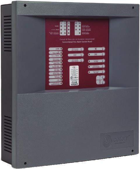 CLVR02EXT Central convencional de extinción Central automática de detección y alarma de incendios convencional con funcionalidad de extinción.