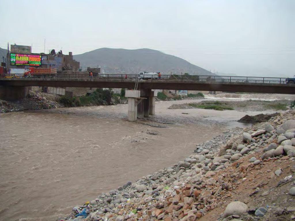 E-16: Río Rímac, aguas debajo de puente Huachipa, Carretera