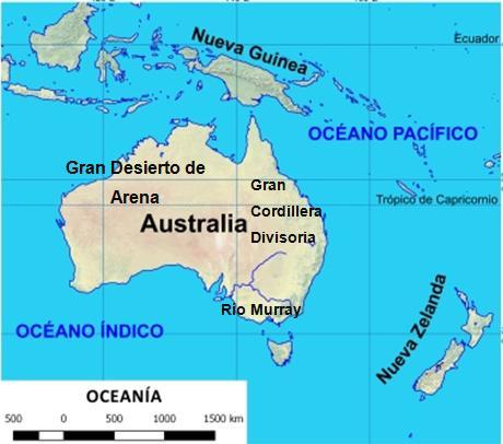 OCEANÍA Tamaño: Es el continente más pequeño. Está formado por un conjunto de islas, la mayor de las cuales es Australia, la mayor isla del mundo.
