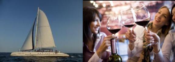 BARCELONA SKYLINE FROM THE SEA Enjoy a private WINE TASTING experience and the views of Barcelona Skyline while sailing on the CATAMARAN Guided by a professional sommelier you will discover in an
