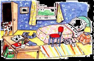 CEPA Los Llanos C/ Diego Velázquez,12 02002- Albacete 6- Look at the picture and complete the sentences using: in, on, under, behind, in front of, between, by. (0,5 puntos) 1- The cat is.