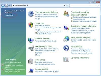 Anexo: Instalación de software en Windows Vista 1. Ir a Inicio Panel de control (Seleccionar opción vista clásica arriba a la izquierda) 2.