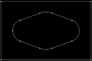 Manual de ejemplos Geometría del ejemplo en el EDITOR DE PERFILES: Después de haber dibujado las geometrías, se vuelve al ciclo CAJERA PERFIL 2D donde se rellenan las condiciones de mecanizado tanto