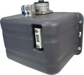 Oil tank for side mounting with filter flange & Level indicator.