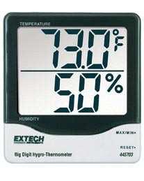 445703: Grande Higro-Termómetro Digital 1" Los dígitos en la pantalla LCD super amplia Max / Min con "reset"