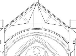 Figura 6: Sección transversal "ideal" y real de una bóveda.