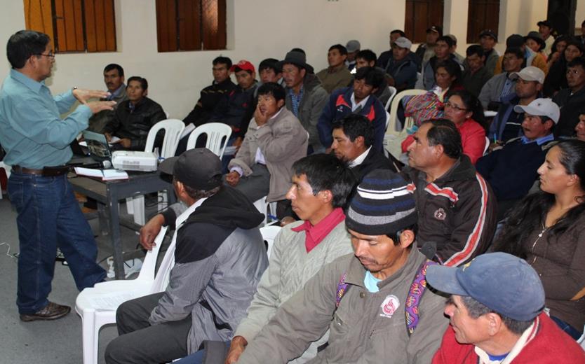 Provincia: Andahuaylas Difusión de Proyecto dirigido a directivos y representantes de