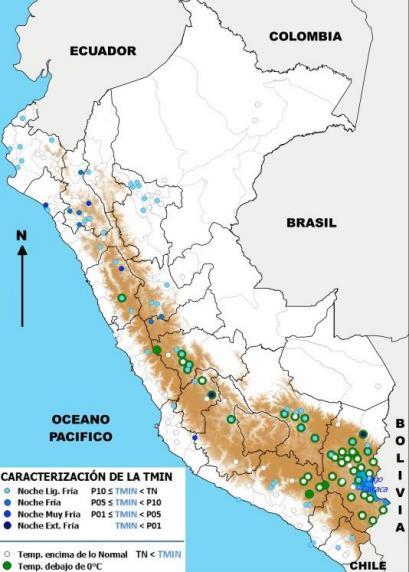 Pronósticos del tiempo según SENAMHI Se está presentando cielo entre nublado y nublado parcial en la sierra, desde Cajamarca hasta Cusco y Arequipa.