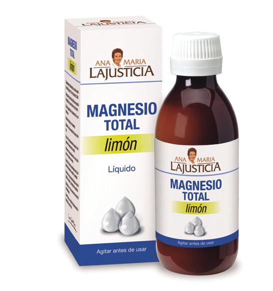 MAGNESIO TOTAL LIMÓN LÍQUIDO El magnesio ayuda a disminuir el cansancio y la fatiga.