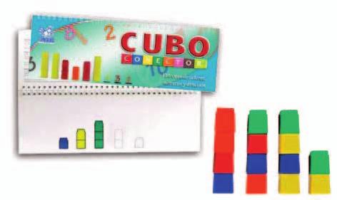 3126 Cubo Conector Adecuado para el ejercicio de patrones, ayuda al alumno a la introducción de seriación numérica, reconocimiento de color y numeración base 10.