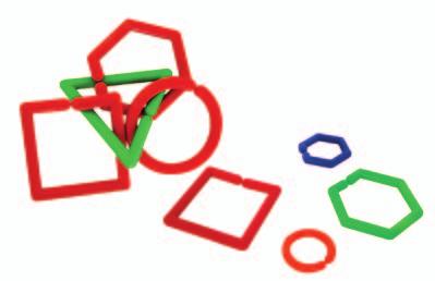 Actividades psicomotoras 3017 Cadena Geométrica Inventa formas divertidas con las cadenas geométricas.